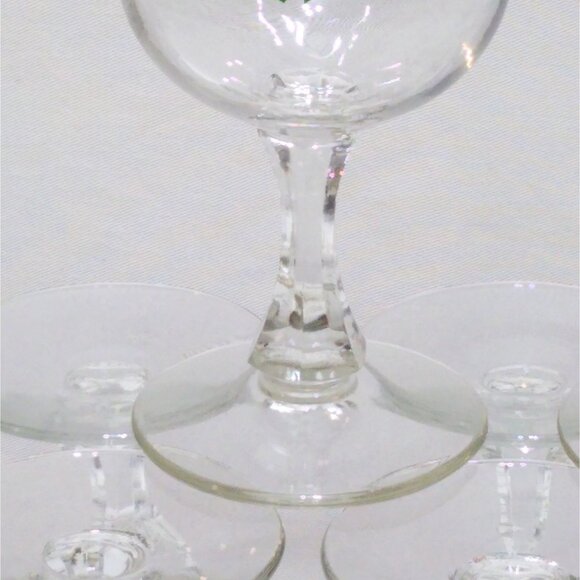 Libbey Holiday Christmas Wine Glasses w/ Gold Trim Holly Berry Design Set of 8 - Picture 11 of 15